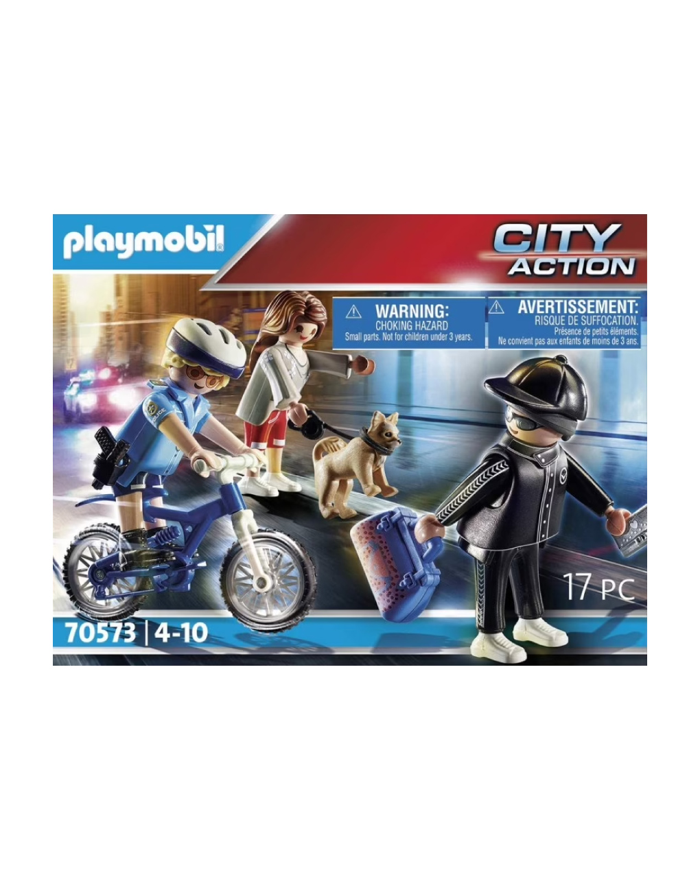 Playmobil city action αστυνομικός με ποδήλατο και πορτοφολάς 70573 - Playmobil, Playmobil City Action