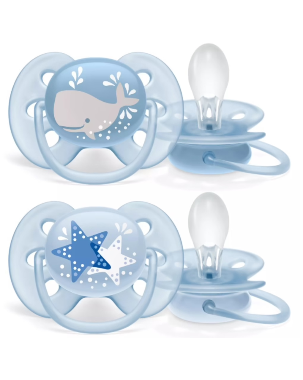 Philips avent πιπίλες ultra soft 2τμχ ζωάκια θάλασσας 6-18m, scf223/03 - Philips Avent