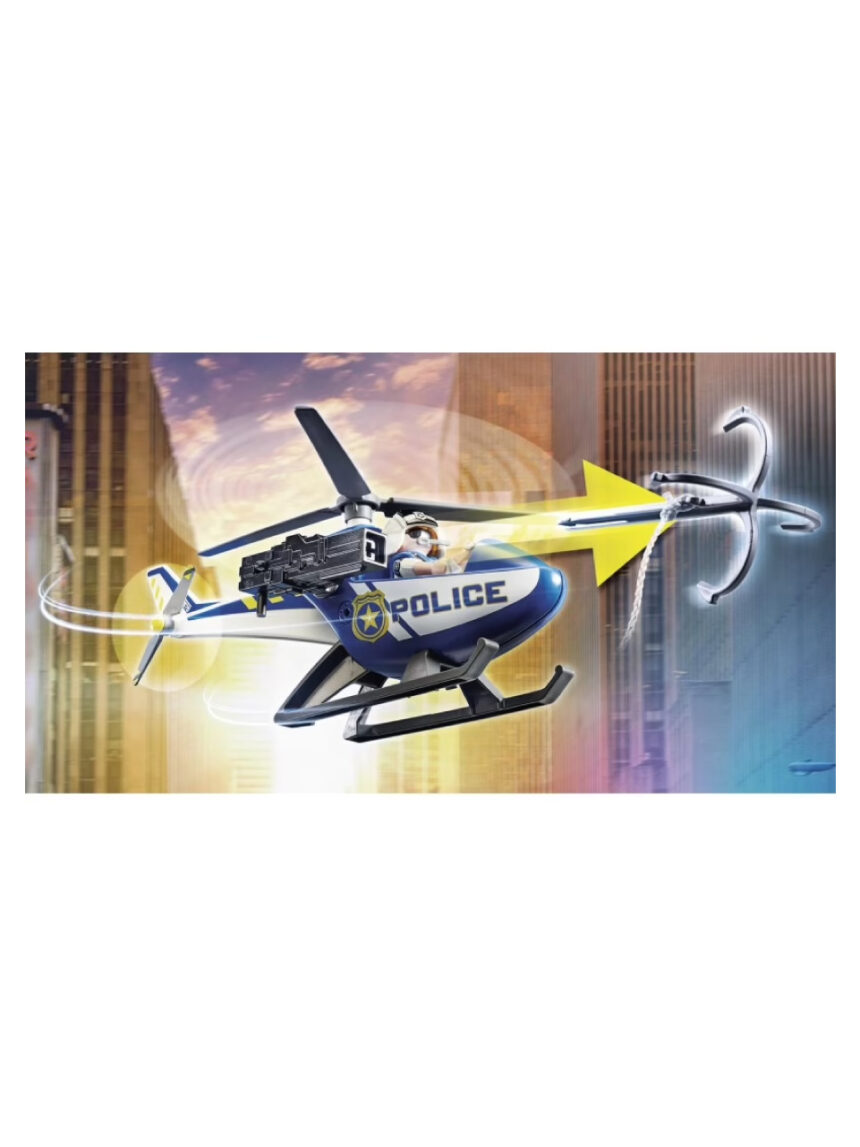 Playmobil city action αστυνομικό ελικόπτερο και ληστές με βαν 70575 - Playmobil, Playmobil City Action