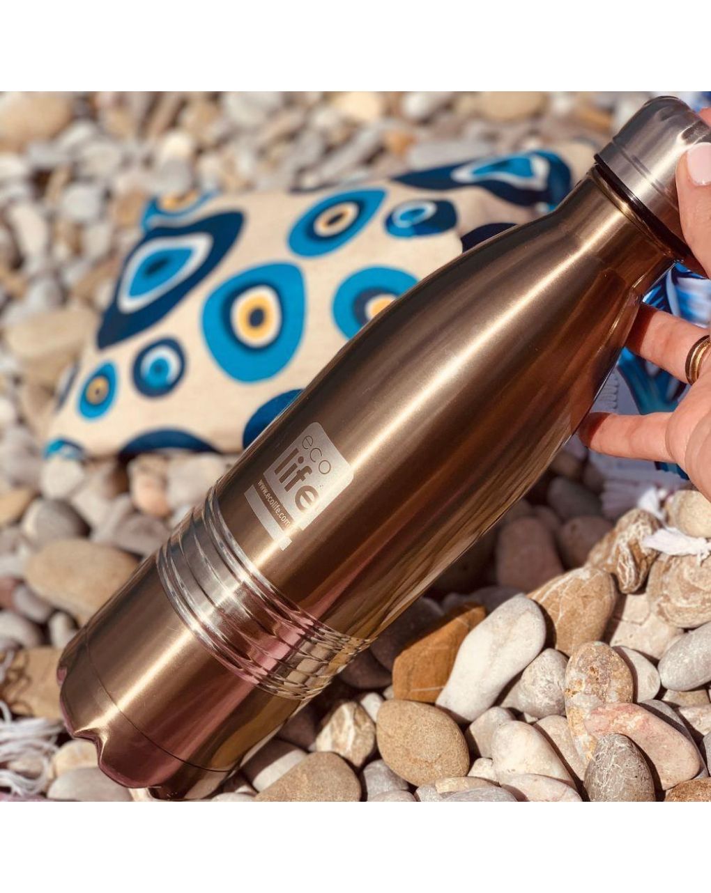 Ecolife μεταλλικός θερμός 750ml bronze 33-bo-3003 - Ecolife