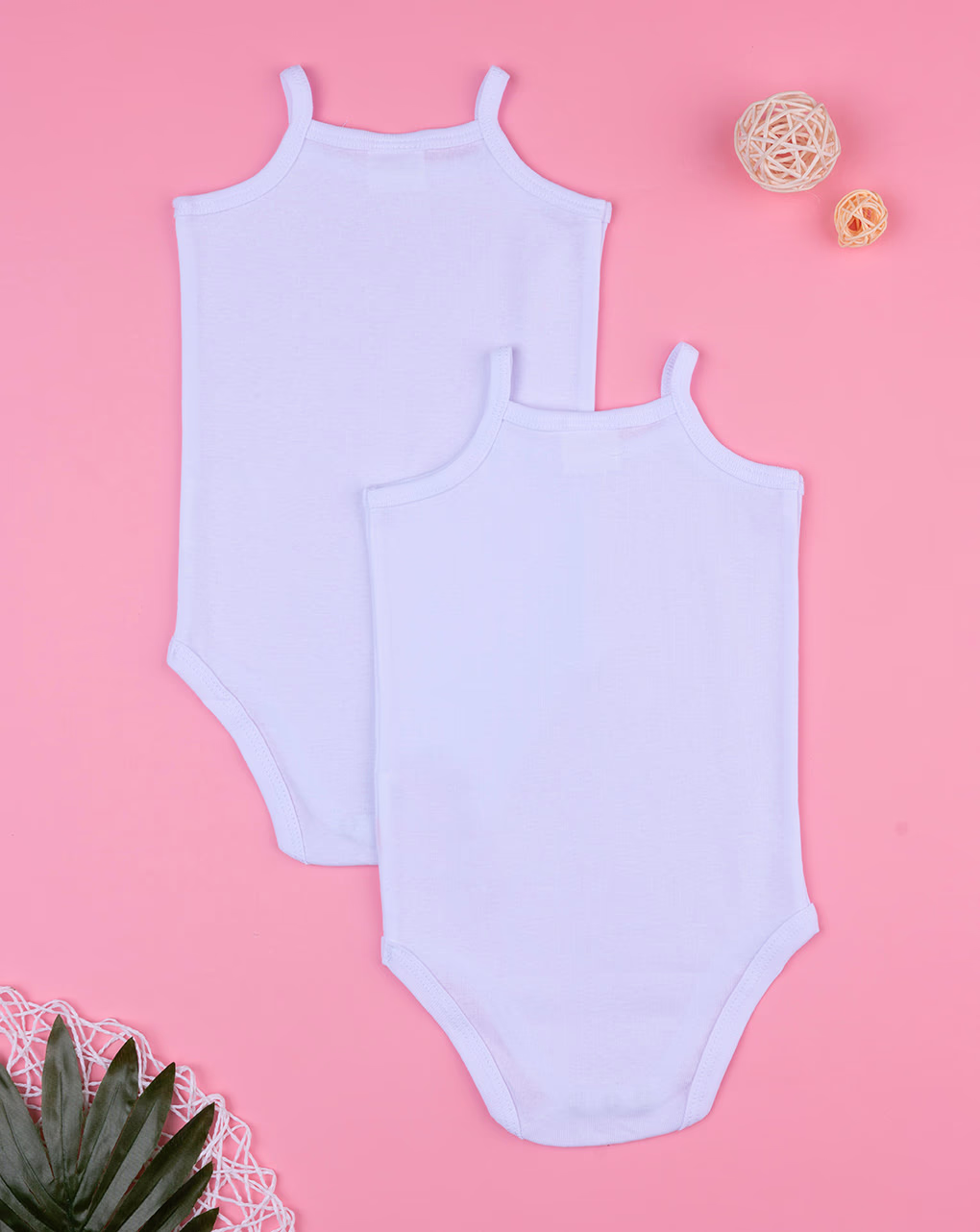 βρεφικά κορμάκια με τιράντα πακέτο x2 τμχ για κορίτσι - Prénatal