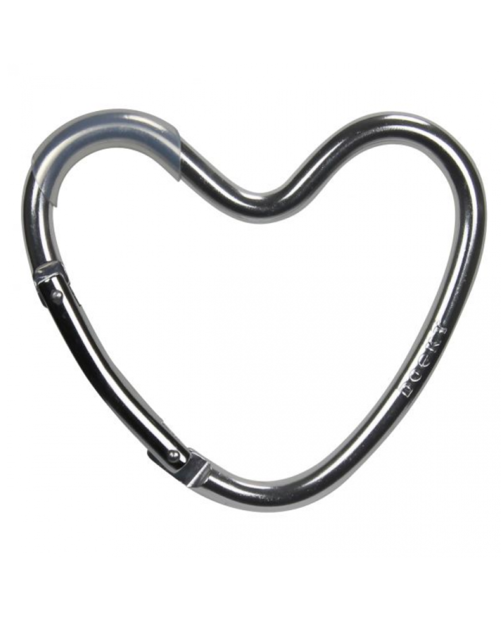 Dooky γάντζος καροτσιού καρδιά matt silver 14 x 12 εκ. - Dooky