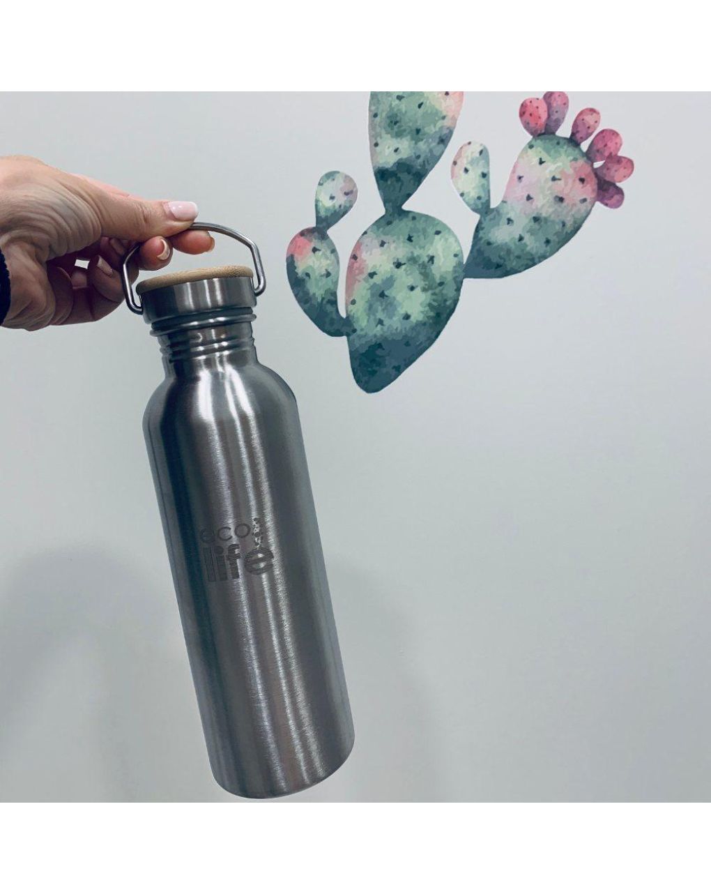 Ecolife ανοξείδωτο μπουκάλι bamboo 750ml 33-bo-1008 - Ecolife