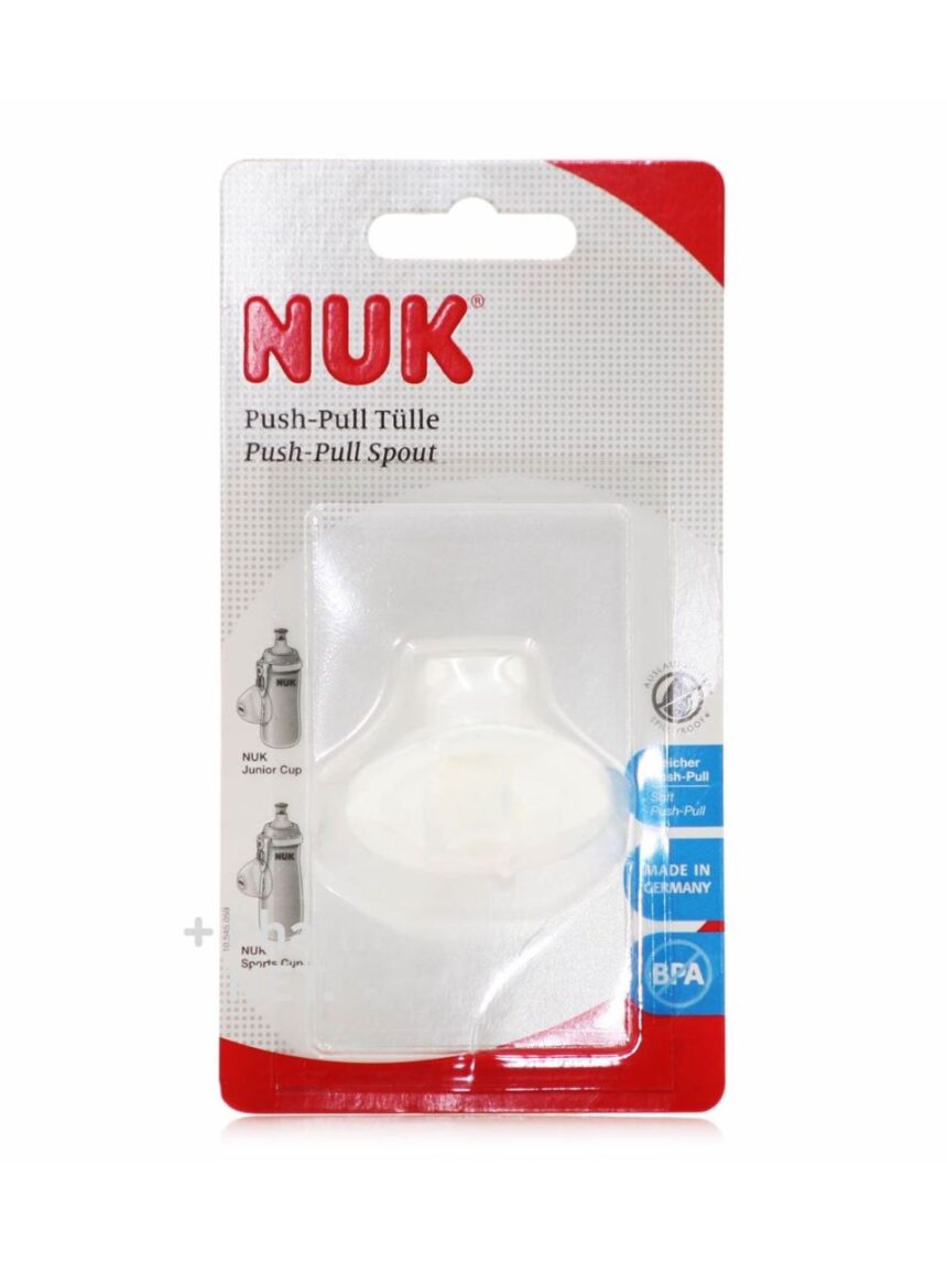 Nuk ανταλλακτικό στόμιο σιλικόνης για παιδικό ποτήρι "push-pull" white - Nuk