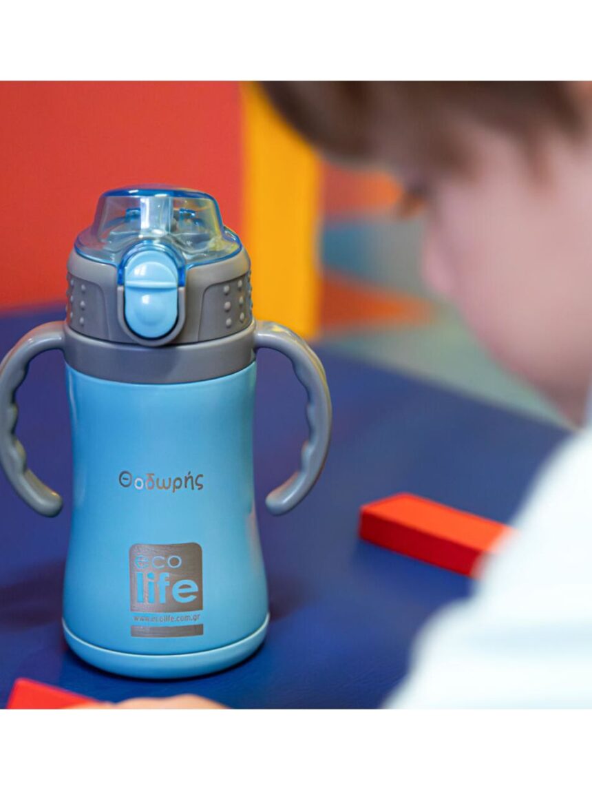 Ecolife ανοξείδωτο παγούρι kids thermos 300ml blue 33-bo-3006 - Ecolife