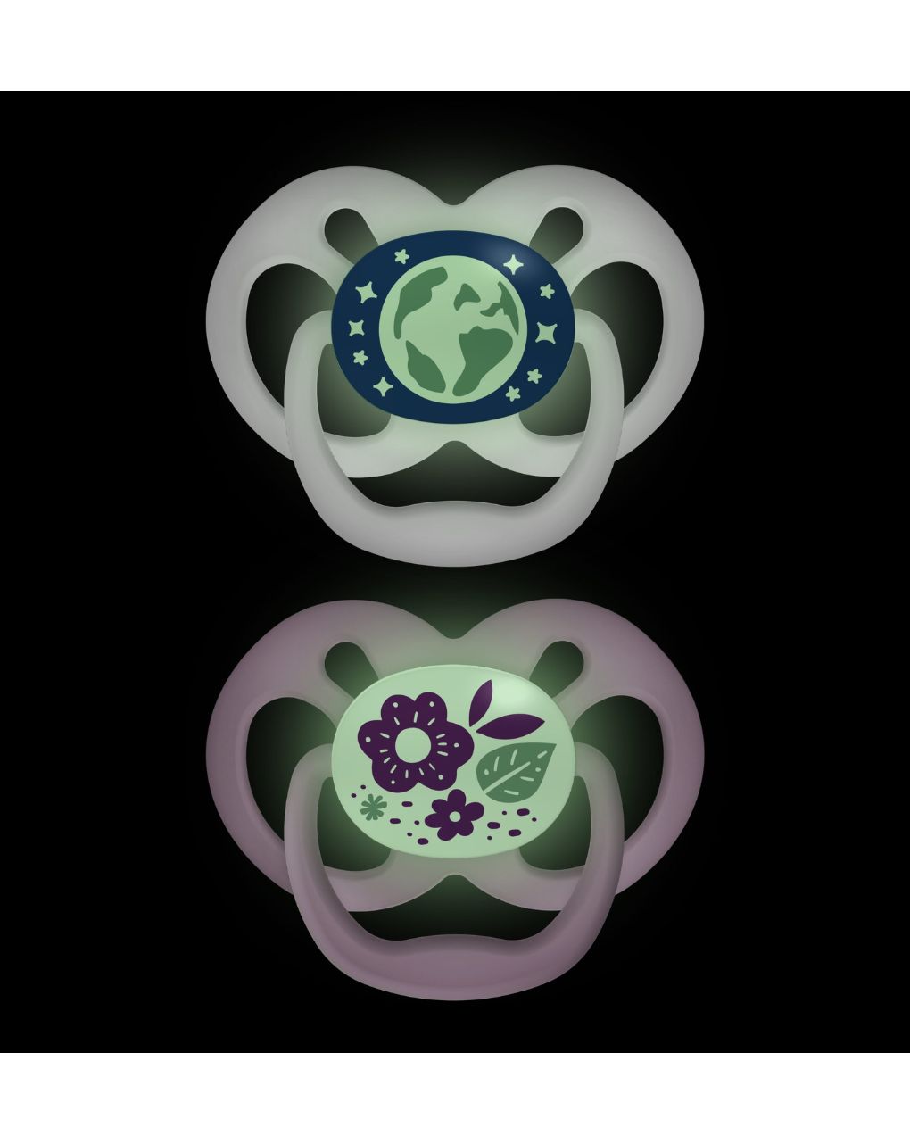 Dr. brown’s πιπίλες σιλικόνης 2τμχ advantage night 6-18m+ κορίτσι 112.70.1hc.311 - Dr Browns