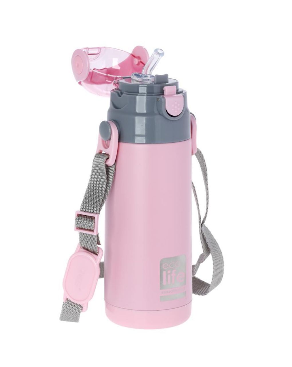 Ecolife ανοξείδωτο παγούρι kids thermos 400ml pink 33-bo-3007 - Ecolife