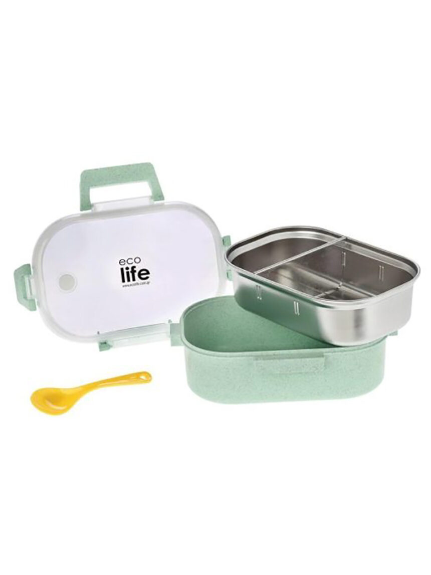 Ecolife φαγητοδοχείο ανοξείδωτο 900ml light green - Ecolife