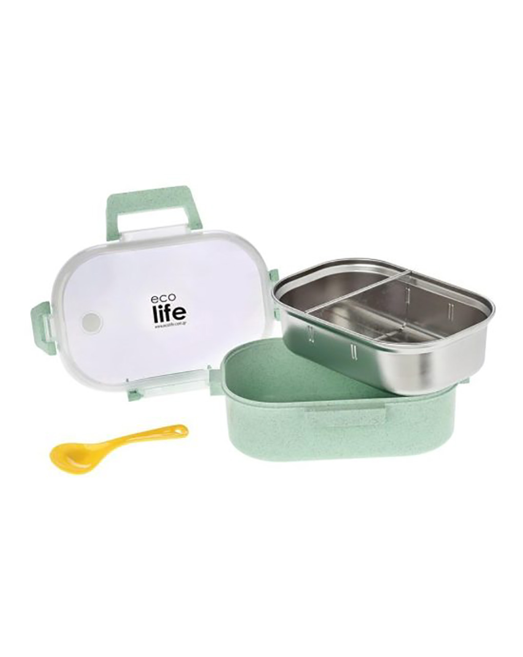 Ecolife φαγητοδοχείο ανοξείδωτο 900ml light green - Ecolife