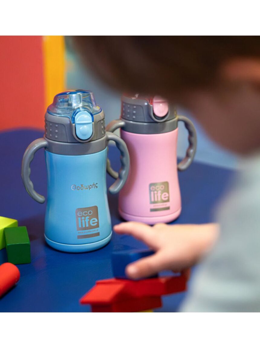 Ecolife ανοξείδωτο παγούρι kids thermos 300ml blue 33-bo-3006 - Ecolife