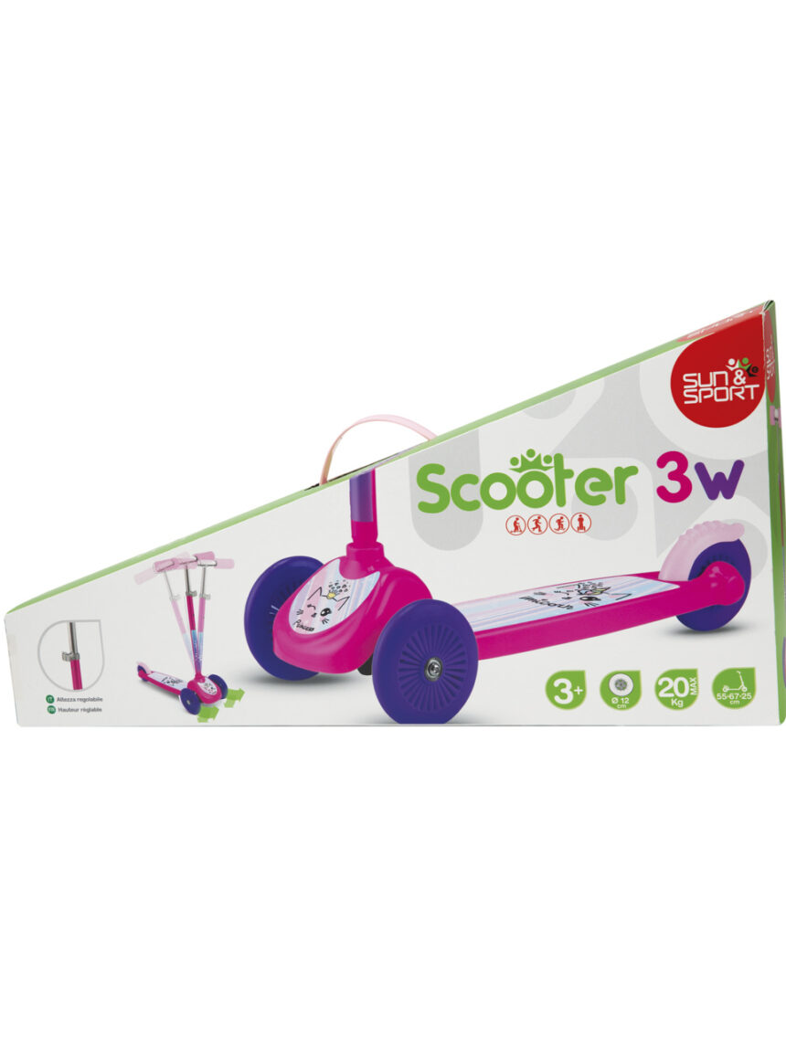 Sun & sport scooter με 3 τροχούς ροζ - Sun&Sport