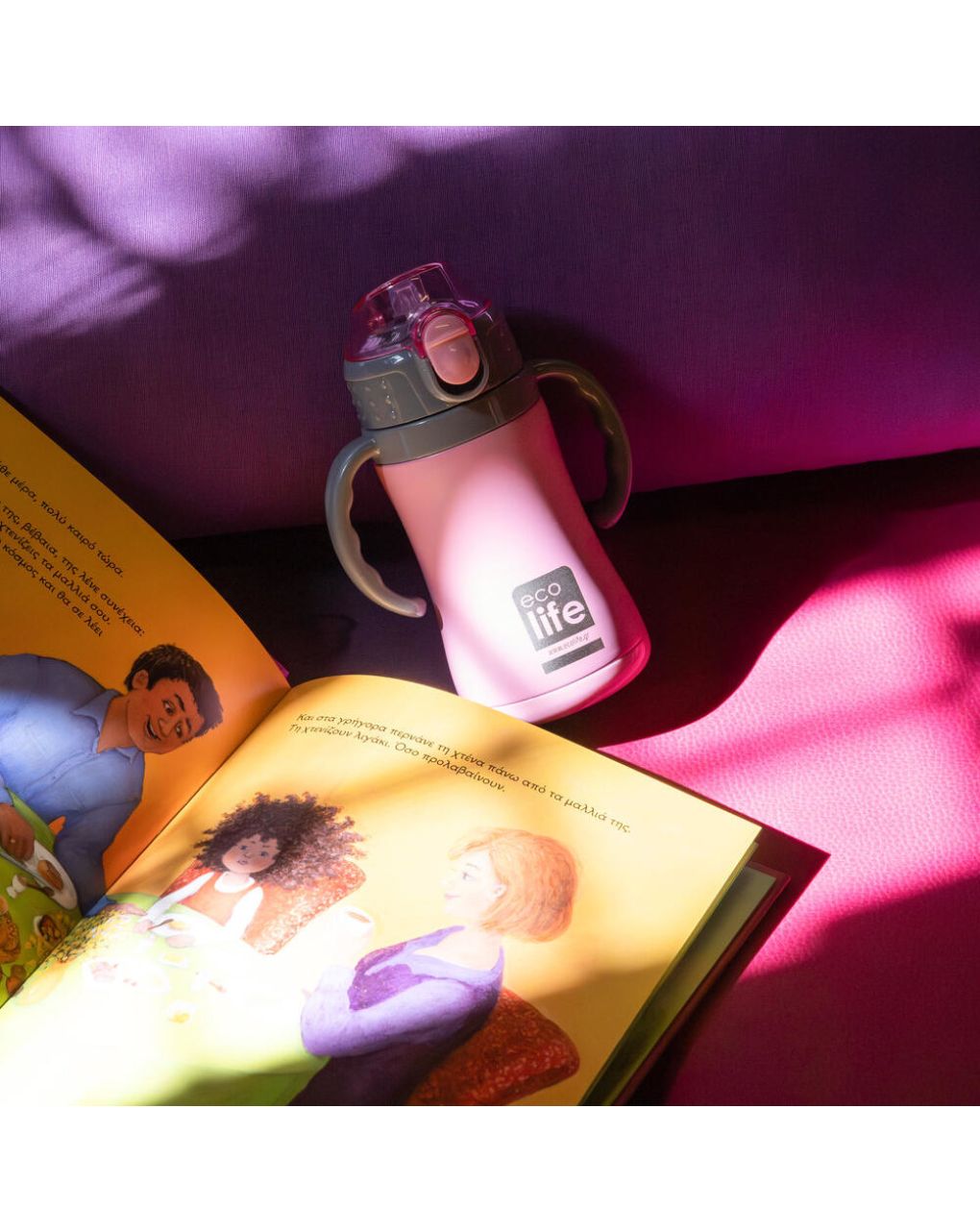 Ecolife ανοξείδωτο παγούρι kids thermos 300ml pink 33-bo-3005 - Ecolife