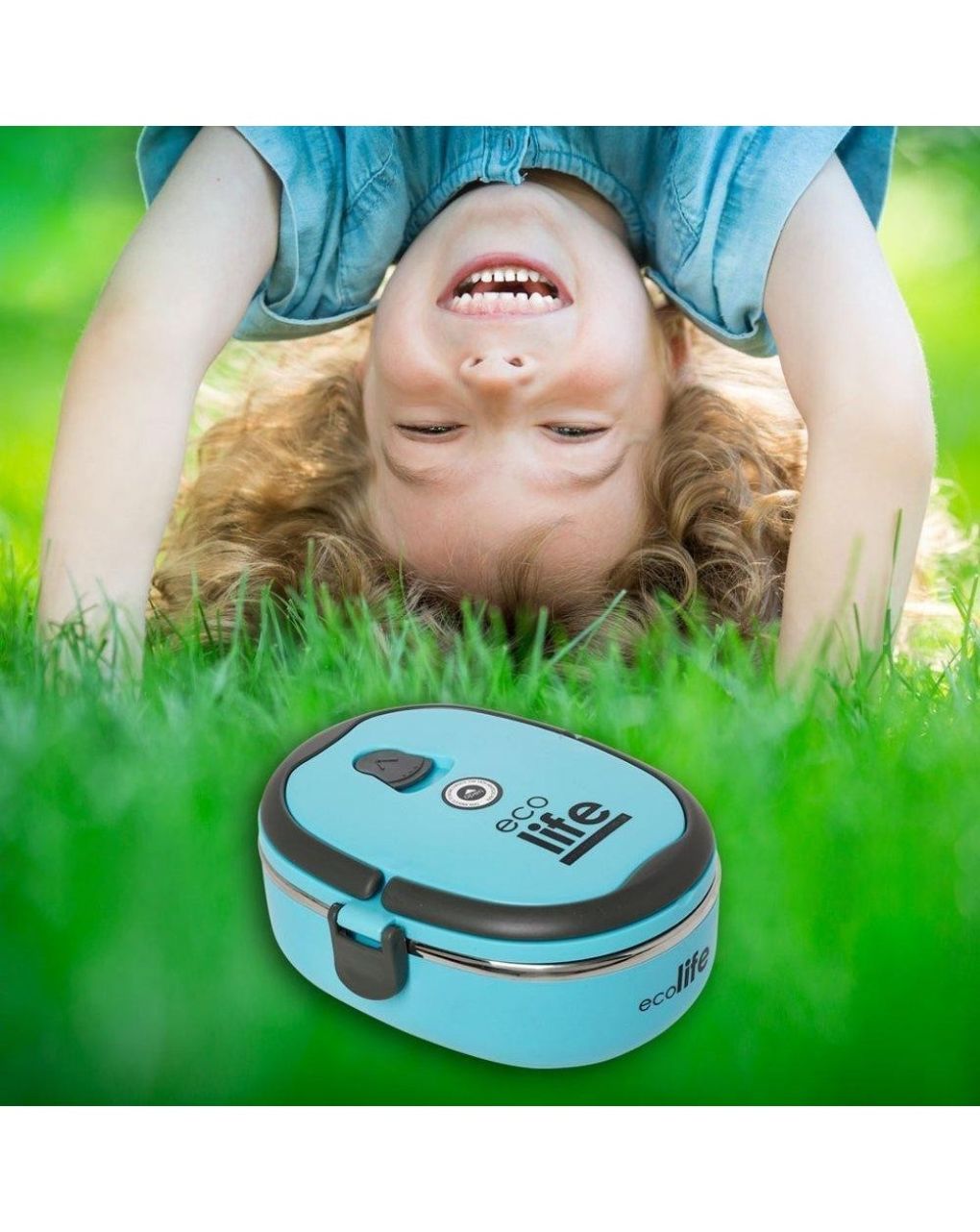 Ecolife ανοξείδωτο φαγητοδοχείο double wall 800ml blue 33-fc-9080 - Ecolife