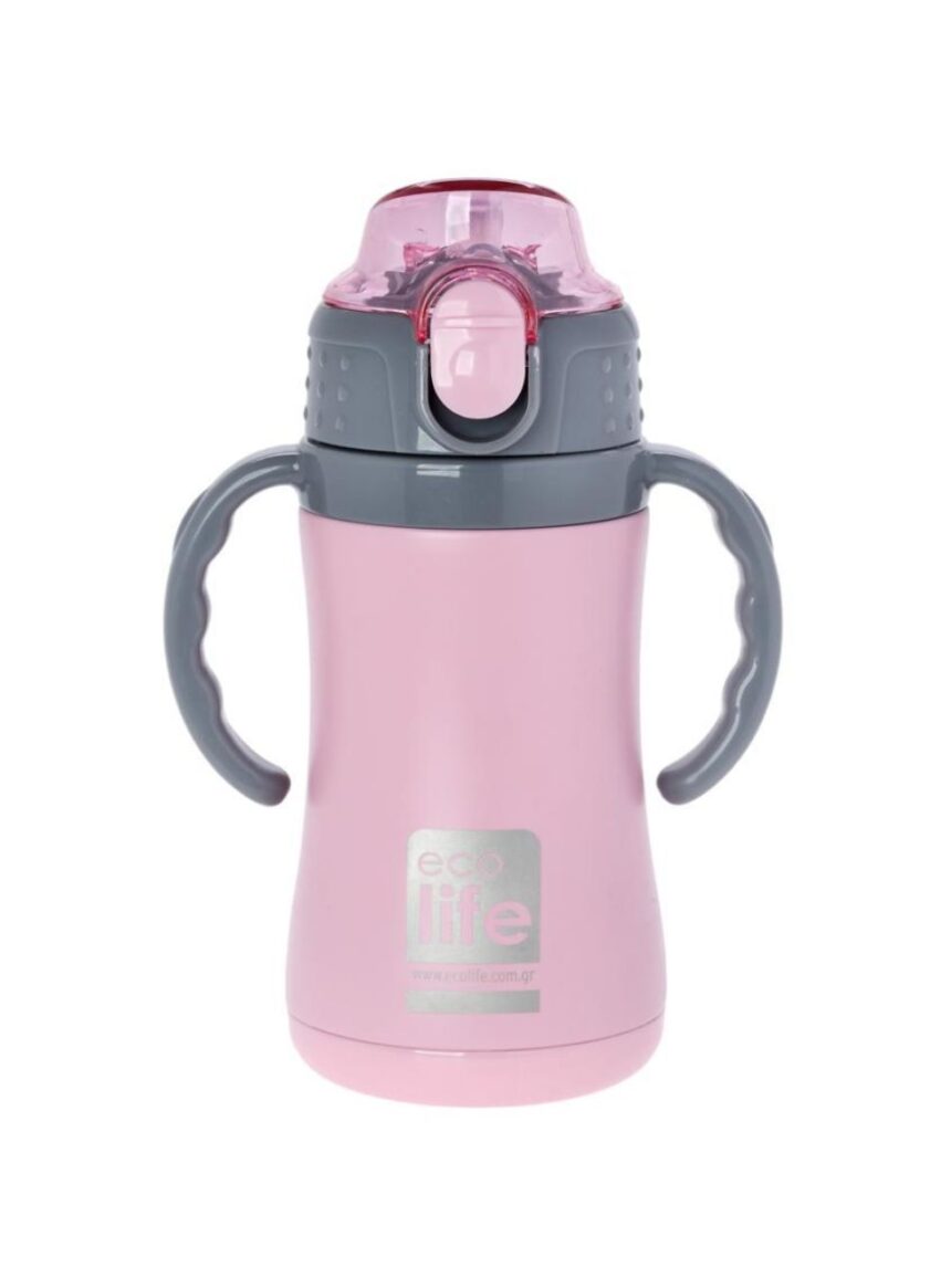 Ecolife ανοξείδωτο παγούρι kids thermos 300ml pink 33-bo-3005 - Ecolife