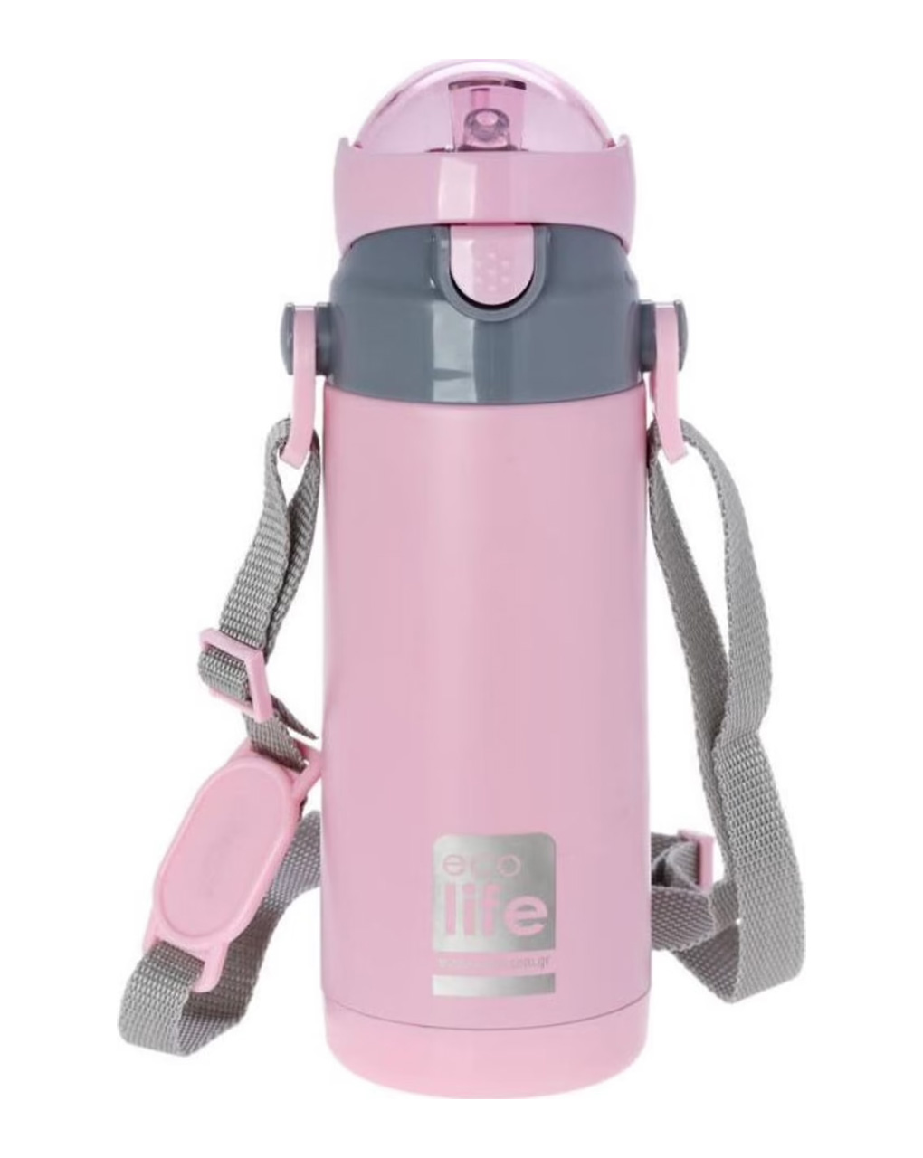 Ecolife ανοξείδωτο παγούρι kids thermos 400ml-ροζ 33-bo-3007 - Ecolife