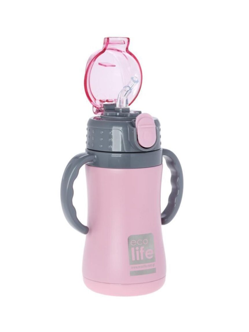 Ecolife ανοξείδωτο παγούρι kids thermos 300ml pink 33-bo-3005 - Ecolife