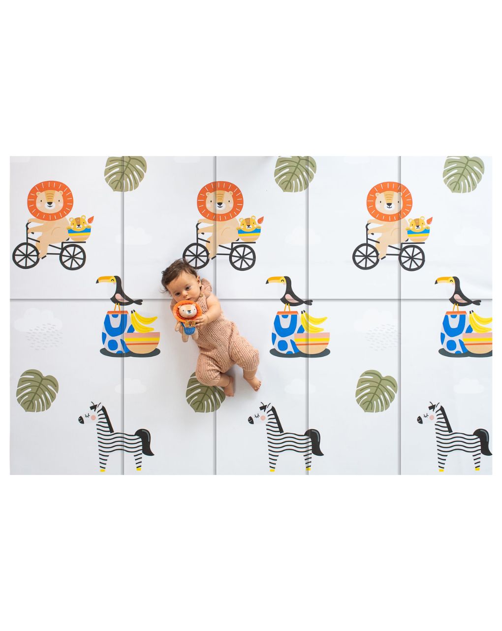 Taf toys αφρώδες χαλί δαπέδου διπλής όψεως savannah super-size 150x200cm t-12715 - Taf-toys