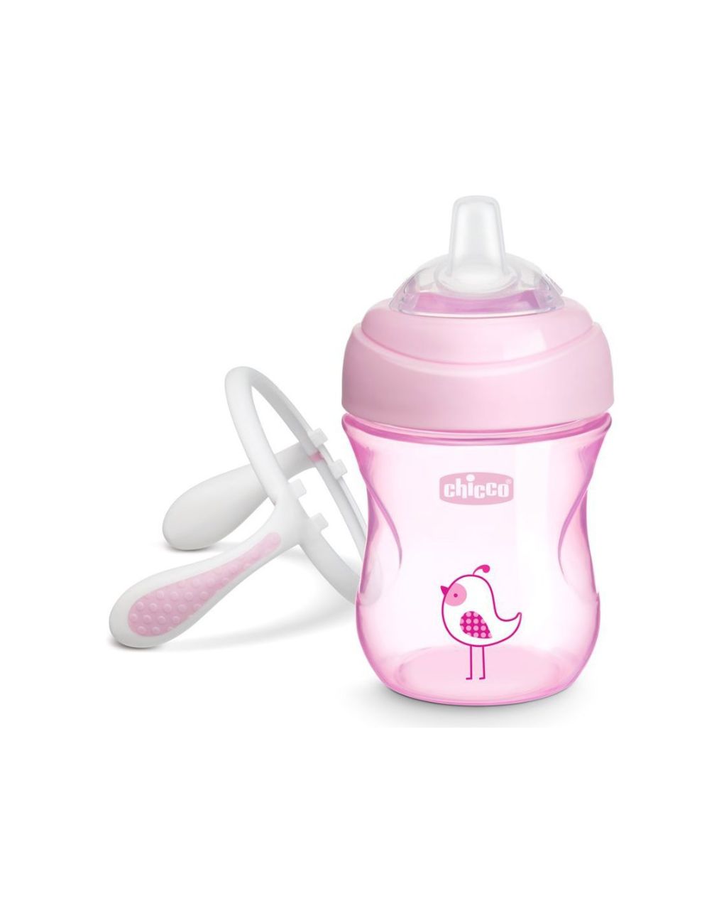 Chicco εκπαιδευτικό ποτηράκι 200ml transition 4m+ ροζ f04-06911-10-01 - Chicco