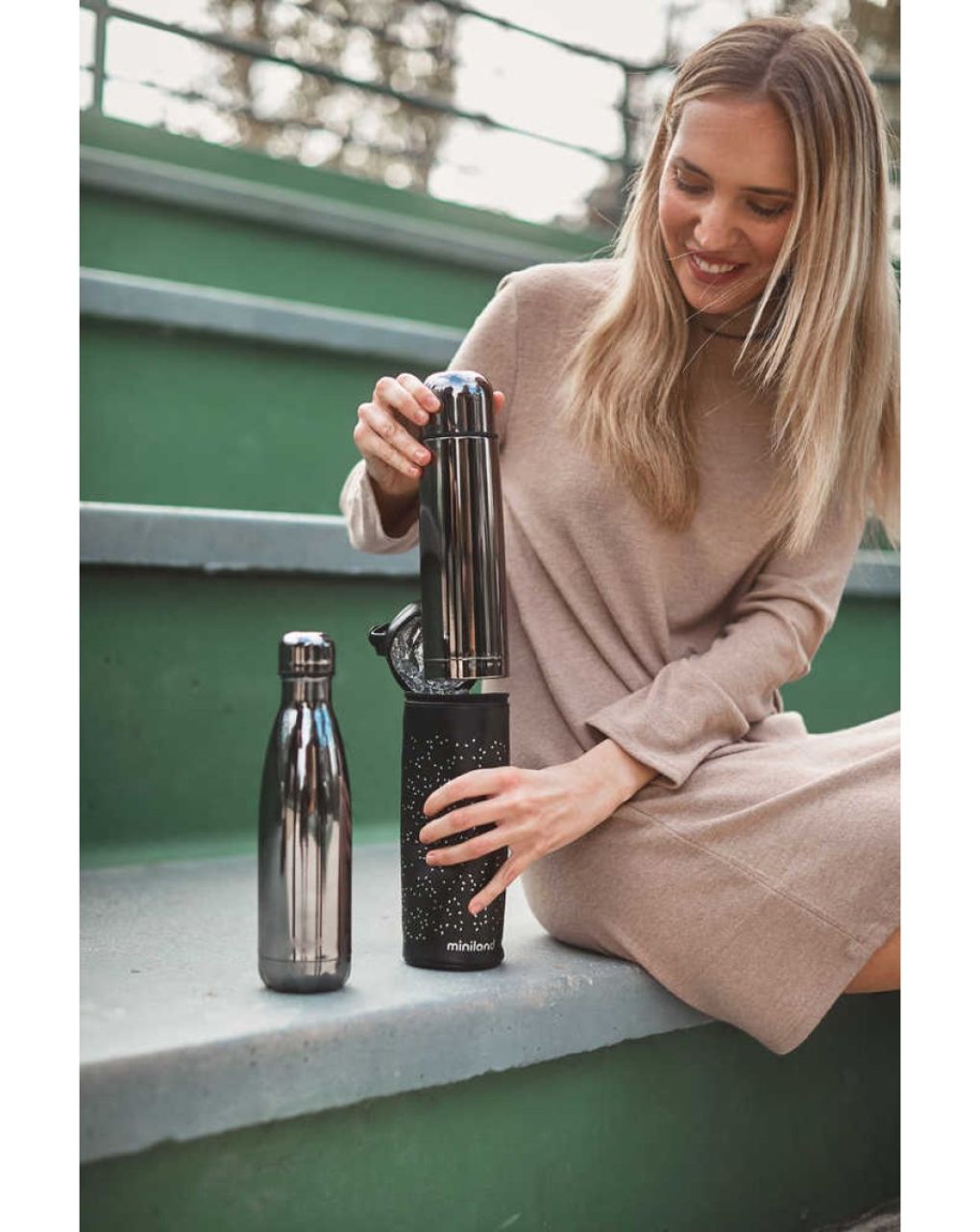 Miniland θερμός 500ml deluxe silver ml89403 - Miniland