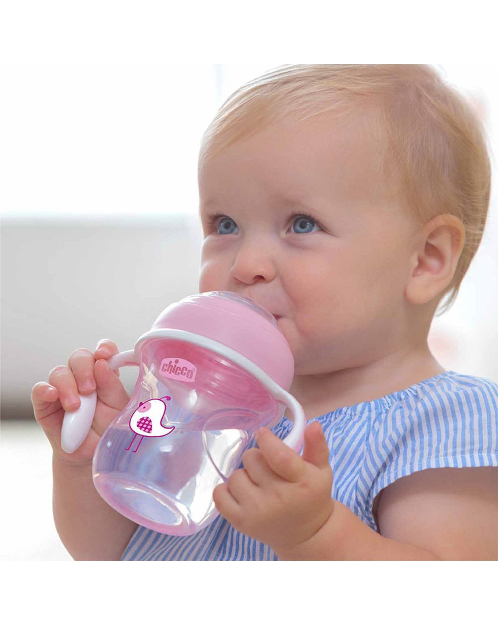 Chicco εκπαιδευτικό ποτηράκι 200ml transition 4m+ ροζ f04-06911-10-01 - Chicco