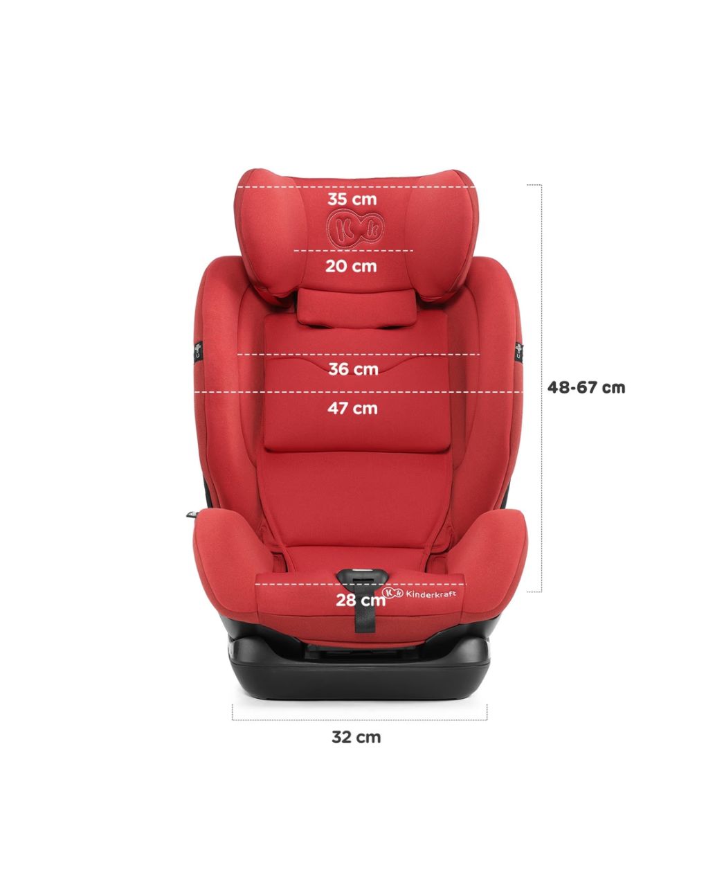 Kinderkraft κάθισμα αυτοκινήτου myway with isofix system, red - Kinderkraft