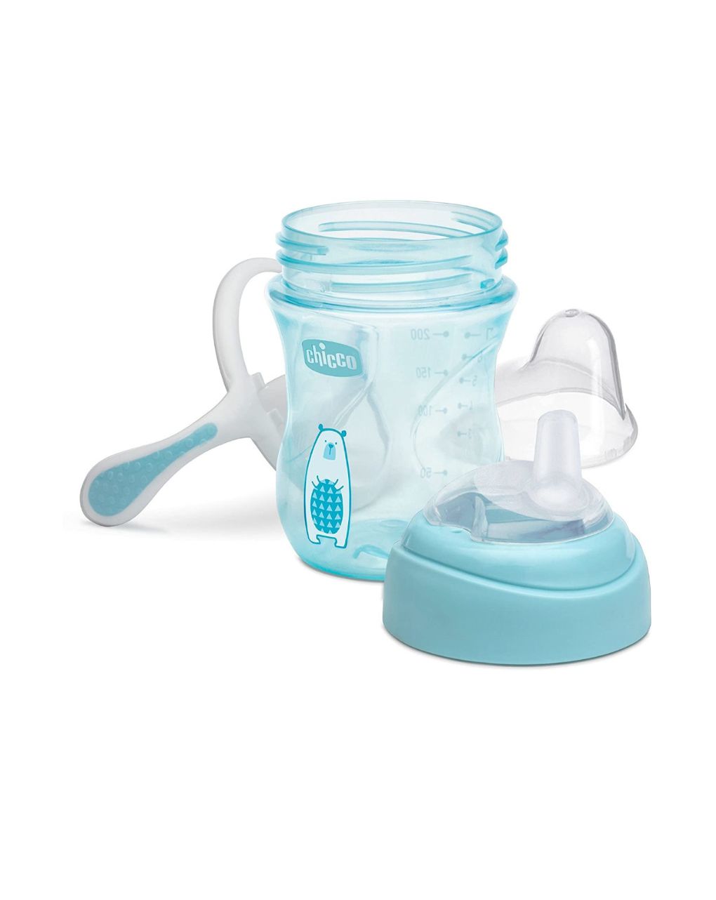 Chicco εκπαιδευτικό ποτηράκι 200ml transition 4m+ σιελ f04-06911-20-01 - Chicco