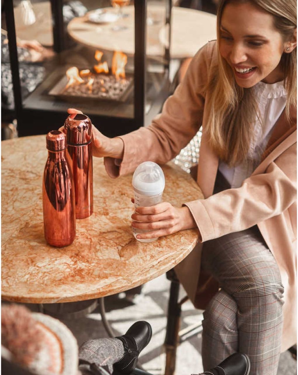 Miniland μπουκάλι θερμός deluxe 500ml rose gold ml89402 - Miniland