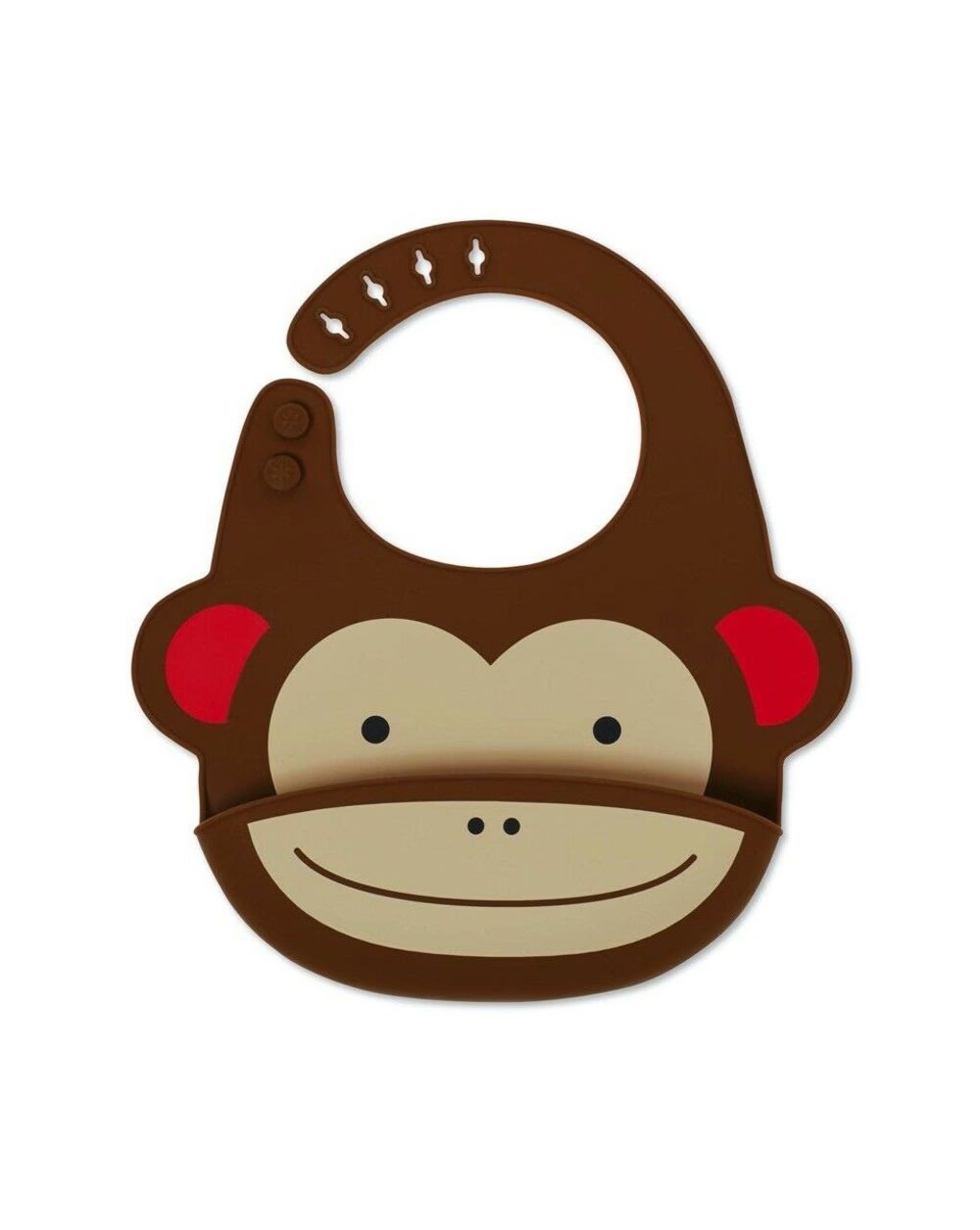 Skip hop zoo fold & go σαλιάρα σιλικόνης μαϊμού - SKIP HOP