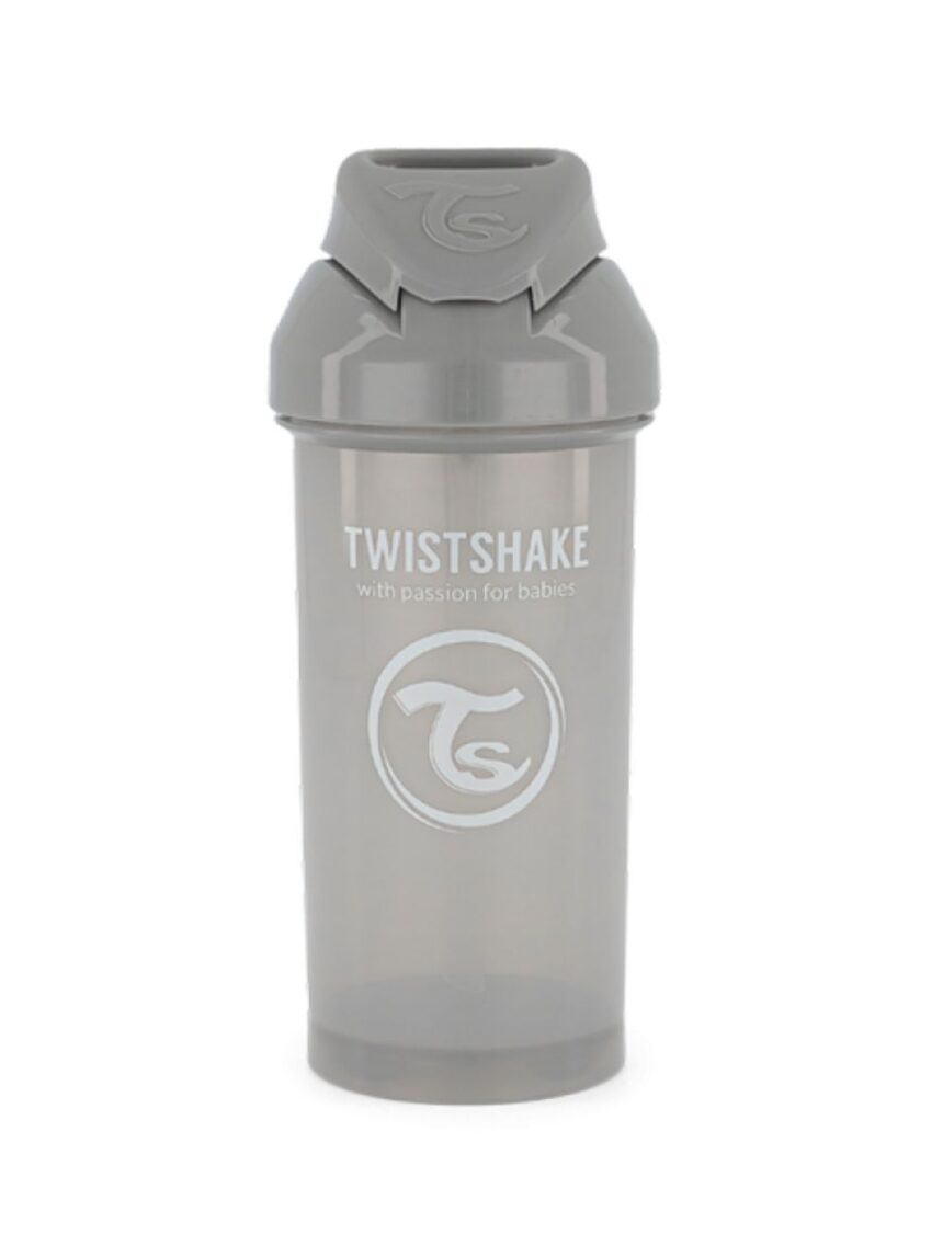 Twistshake κύπελλο straw cup 360ml 6m+ pastel grey 32-08-78680 - Twistshake