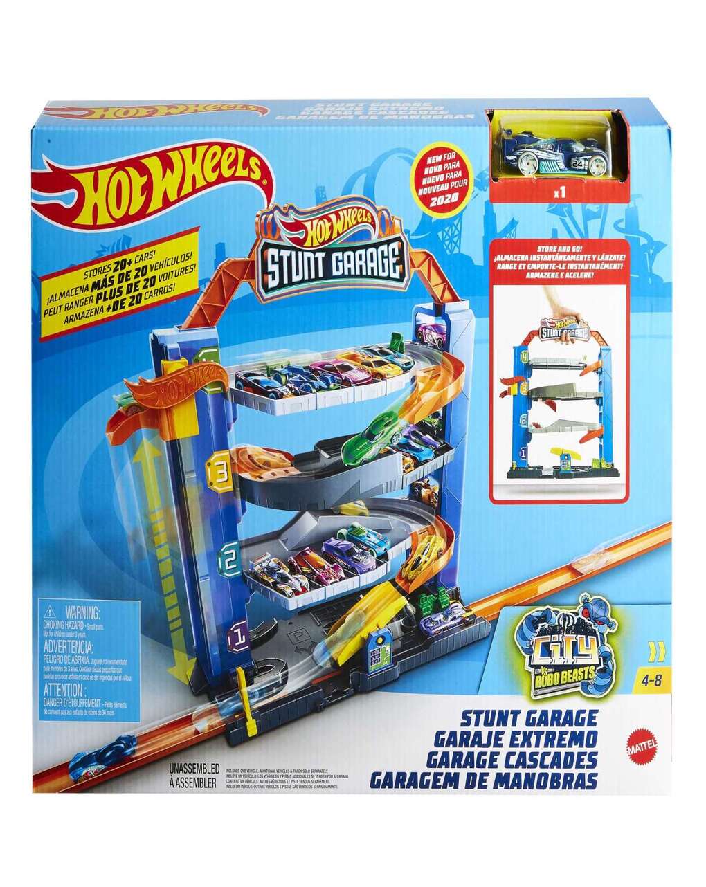 Mattel hot wheels city stunt γκαράζ play set gnl70