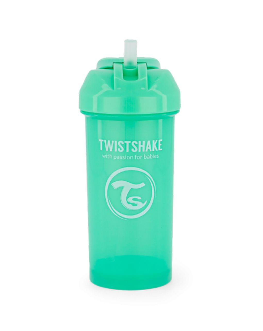 Twistshake κύπελλο straw cup 360ml 6m+ pastel green 32-08-78590 - Twistshake