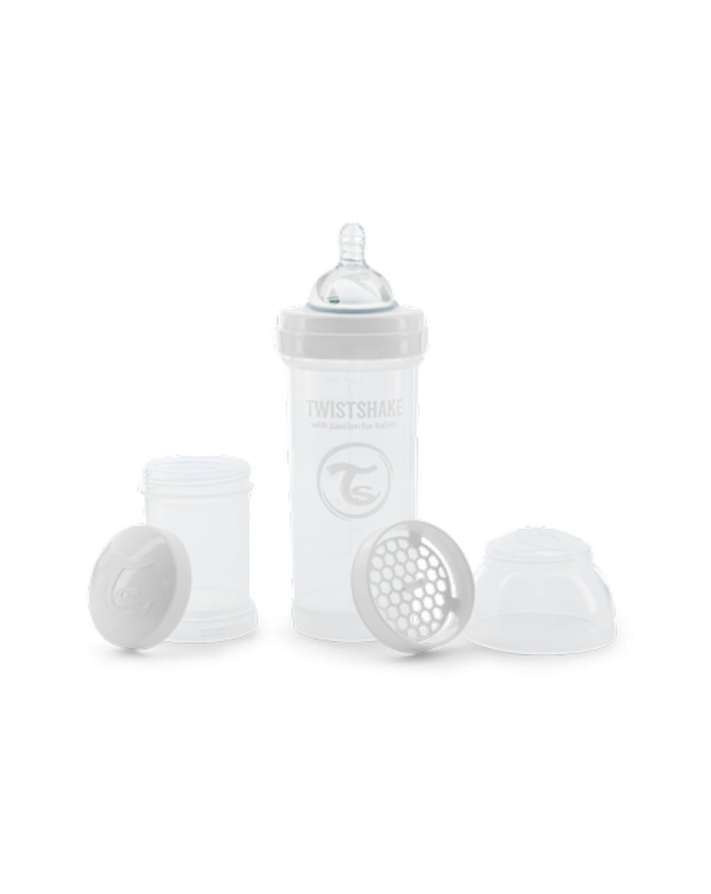Twistshake μπιμπερό κατά των κολικών 260ml white 32-08-78012 - Twistshake