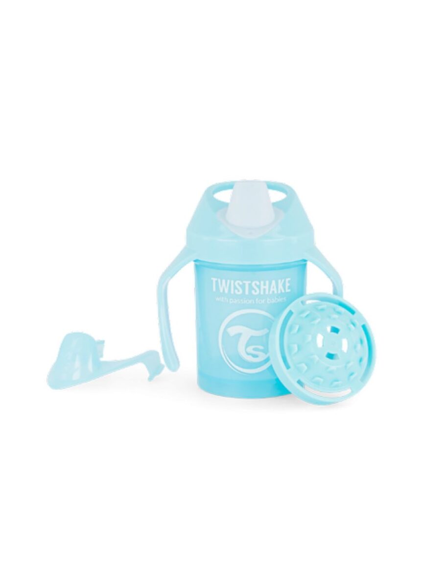 Twistshake κύπελλο mini cup 230ml 4m+ pastel blue με μίξερ φρούτων 32-08-78268 - Twistshake