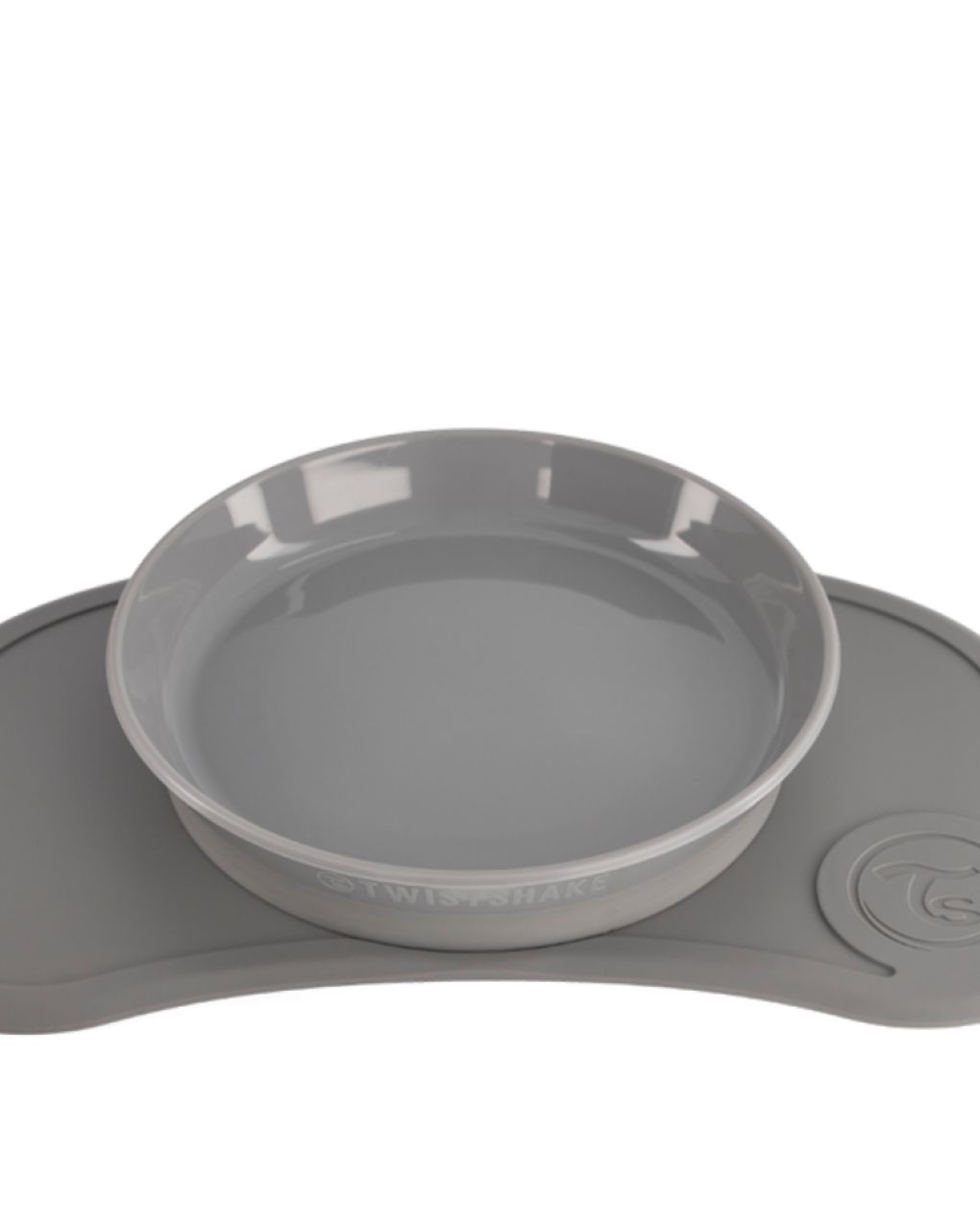 Twistshake σουπλά click-mat mini & πιάτο 6m+ pastel grey 32-08-78442 - Twistshake