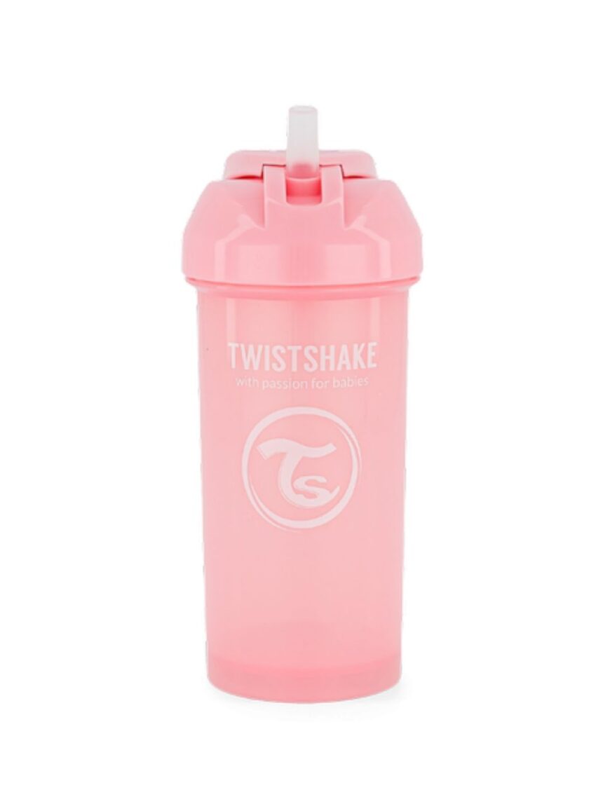 Twistshake κύπελλο straw cup 360ml 6m+ pastel pink 32-08-78588 - Twistshake