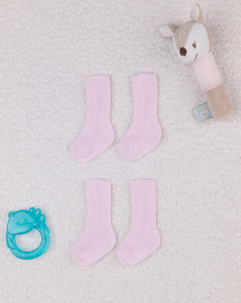 βρεφικά κάλτσάκια από μαλακό μαλλί πακέτο x2 για τις πρώτες μέρες για κορίτσι - Prénatal