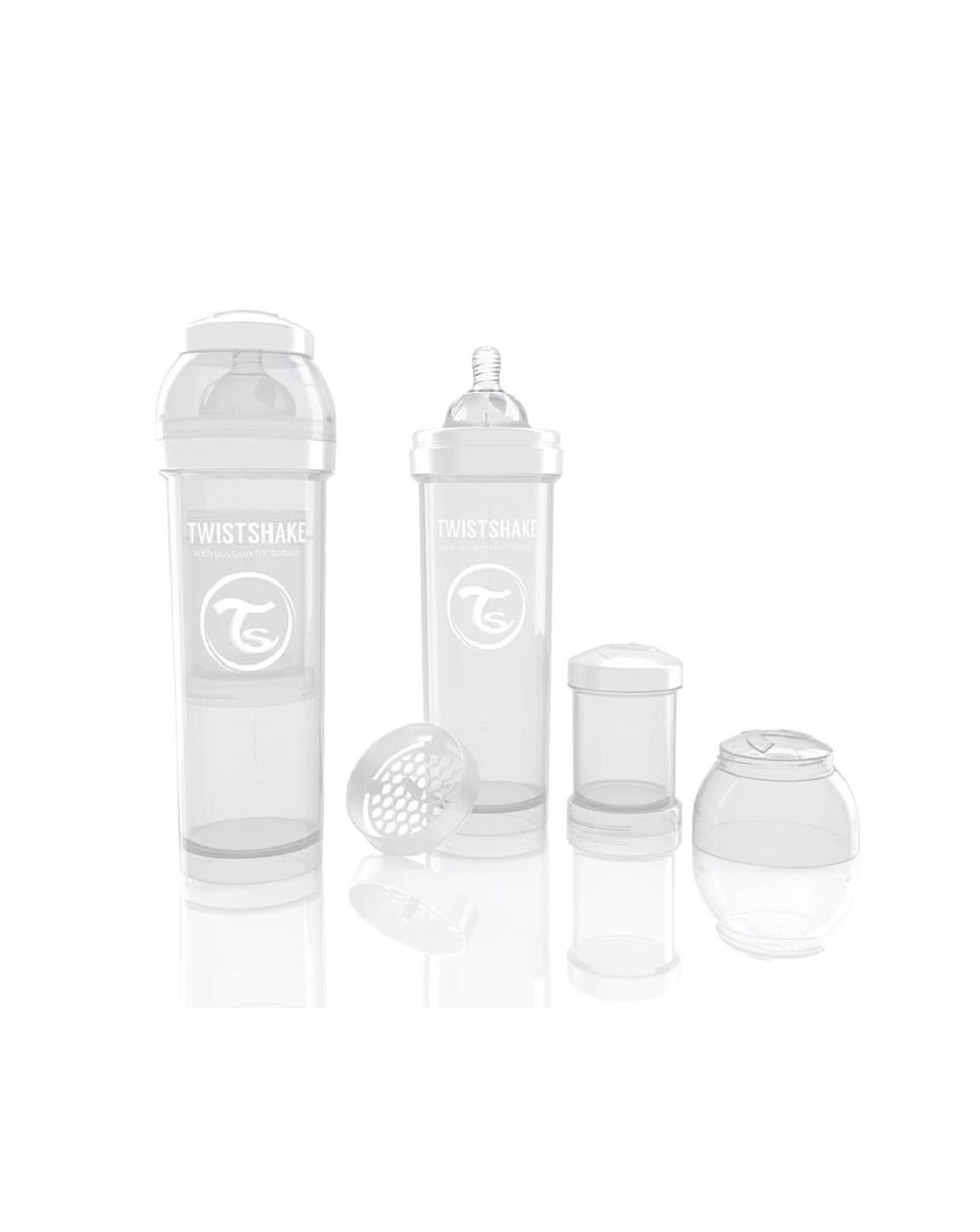 Twistshake μπιμπερό κατά των κολικών 330ml white - Twistshake