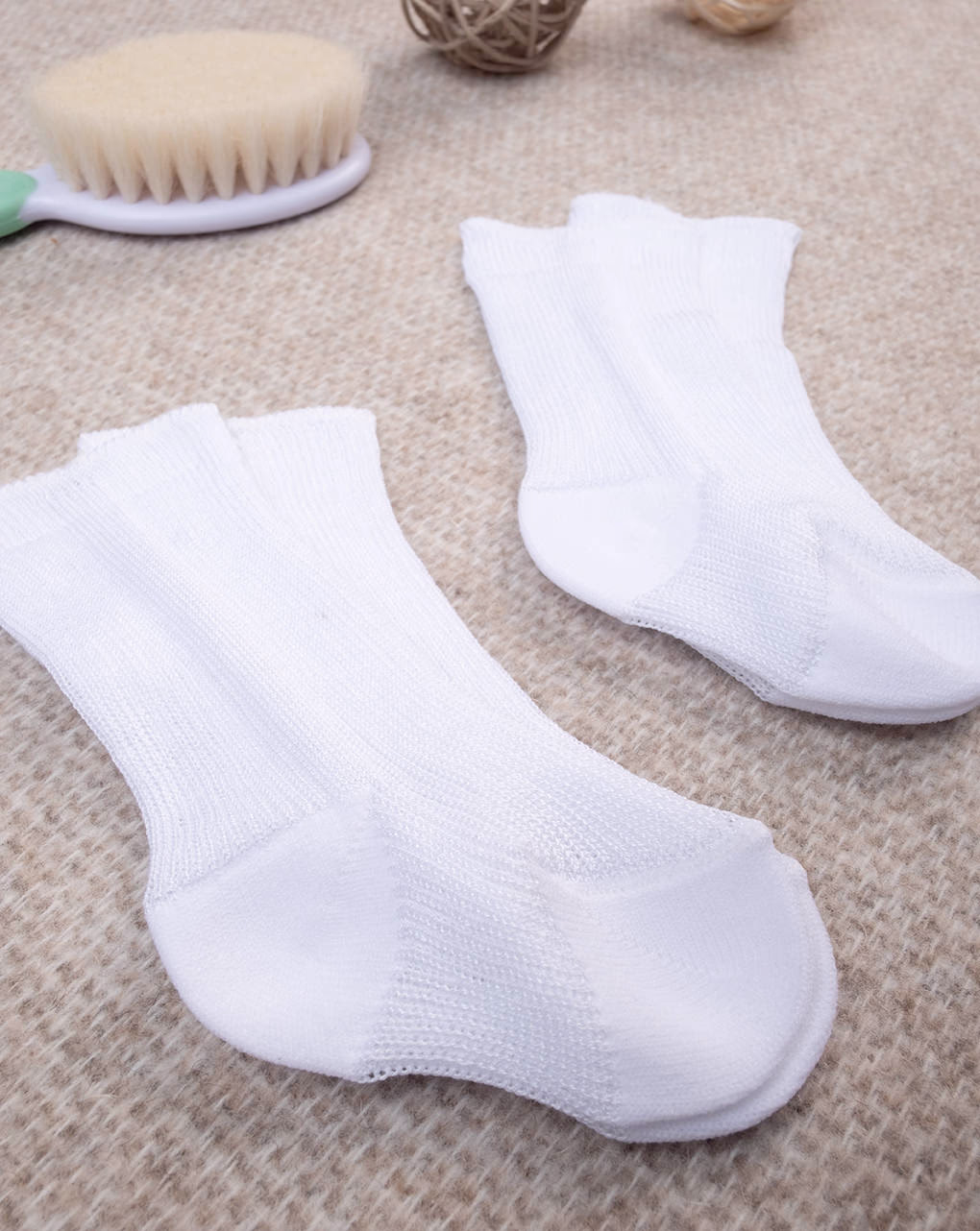 βρεφικά καλτσάκια βαμβακερά πακέτο x2 για τις πρώτες μέρες unisex - Prénatal