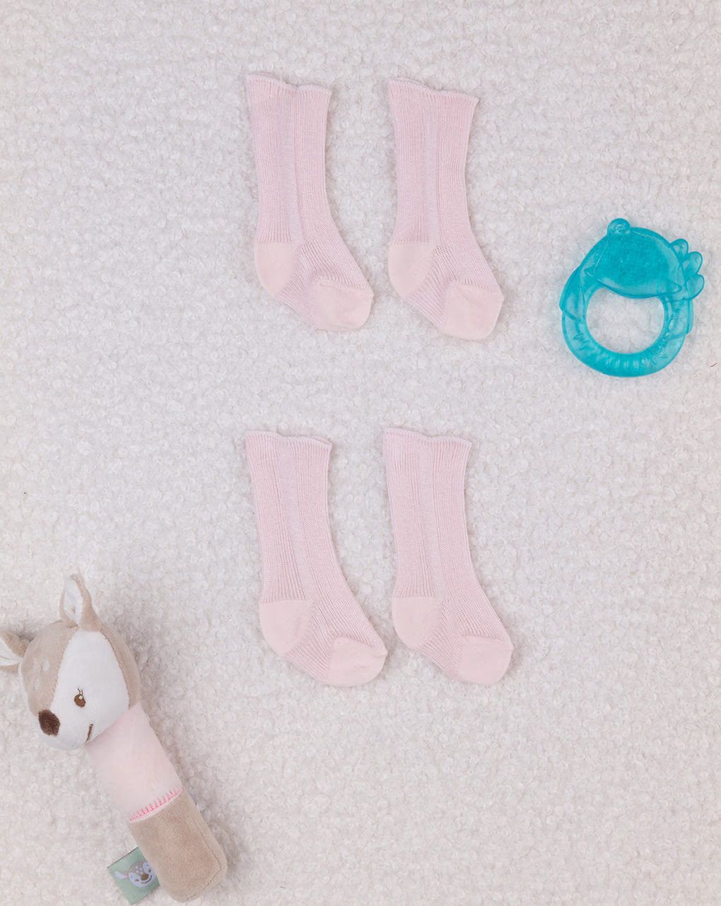 βρεφικές καλτσάκια ροζ πακέτο x2 για τις πρώτες μέρες για κορίτσι - Prénatal