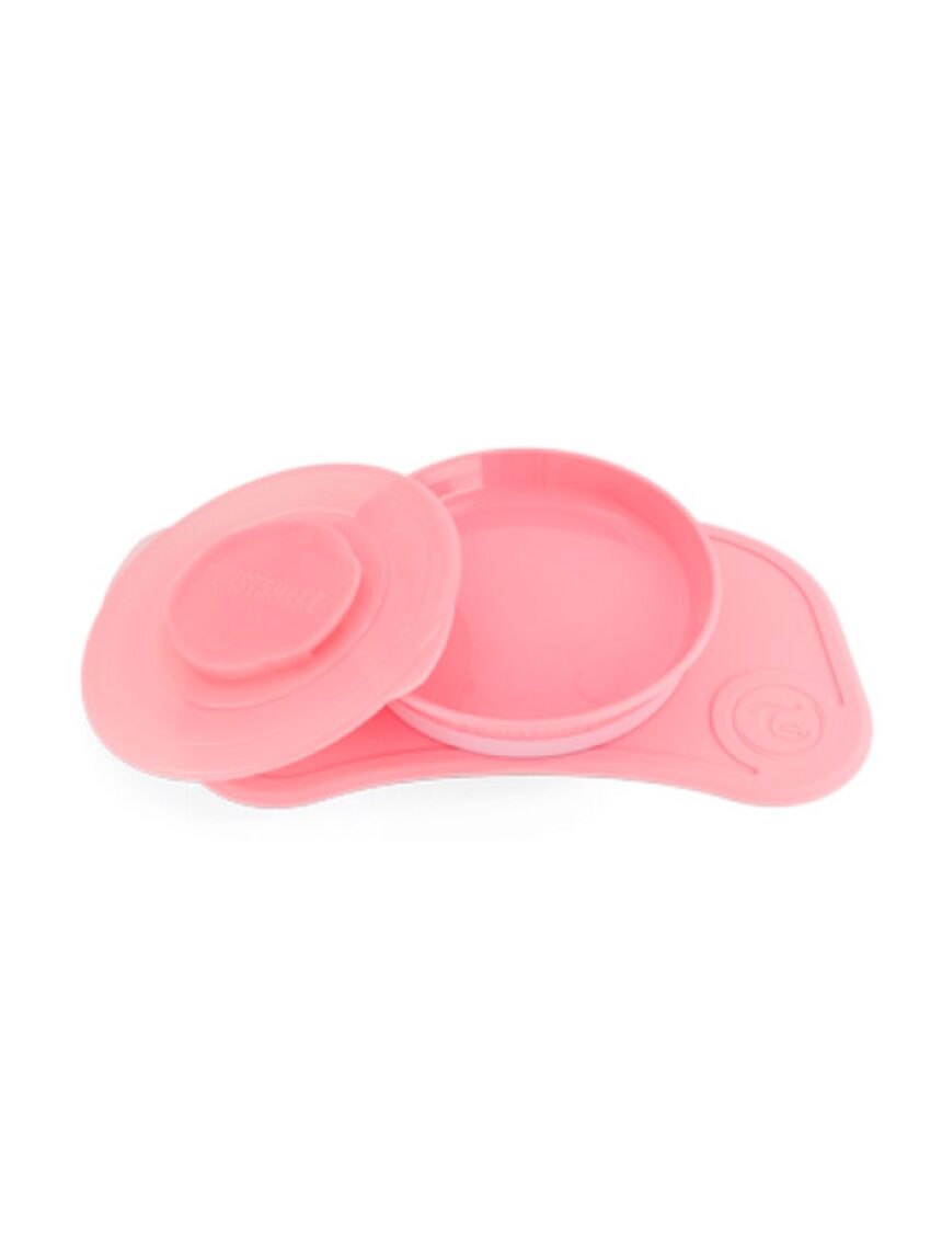Twistshake σουπλά click-mat mini & πιάτο 6m+ pastel pink 32-08-78439 - Twistshake