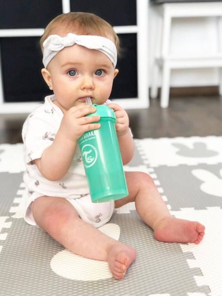 Twistshake κύπελλο straw cup 360ml 6m+ pastel green 32-08-78590 - Twistshake