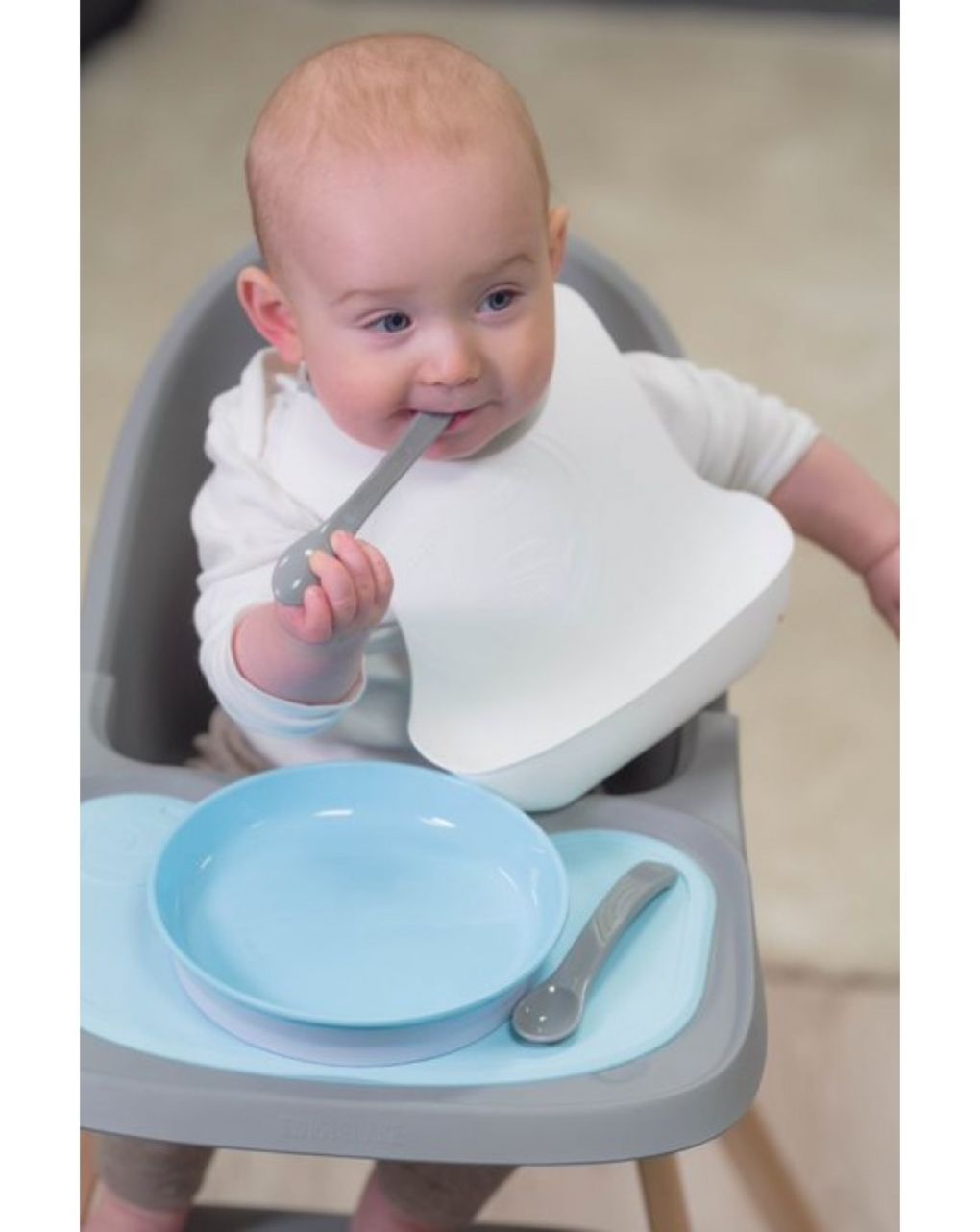 Twistshake σετ 2 κουταλάκια ταΐσματος 4m+ pastel grey 32-08-78194 - Twistshake