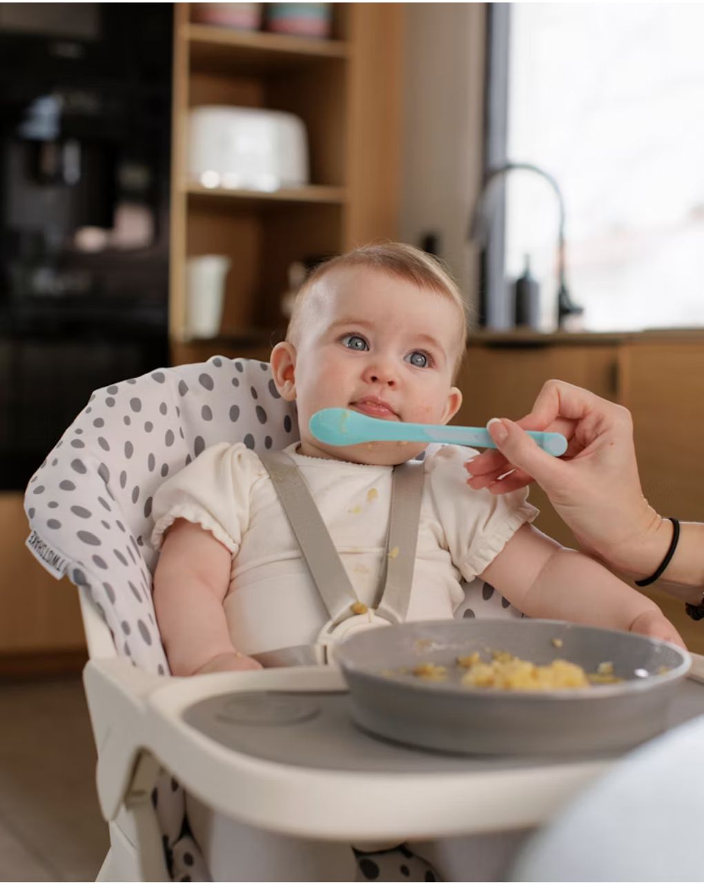 Twistshake σουπλά click-mat mini & πιάτο 6m+ pastel grey 32-08-78442 - Twistshake