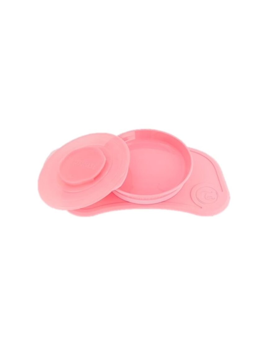 Twistshake σουπλά click-mat mini+πιάτο pastel pink - Twistshake