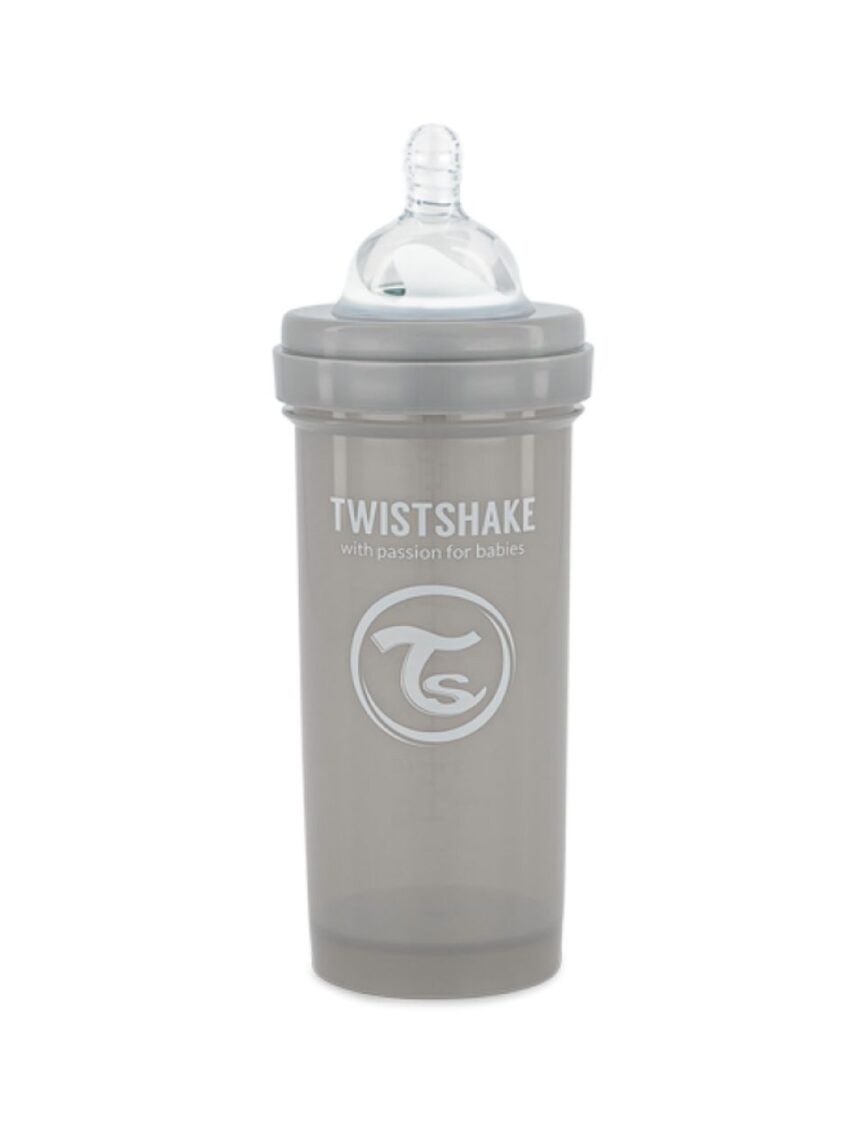 Twistshake μπιμπερό κατά των κολικών 260ml pastel grey 32-08-78260 - Twistshake