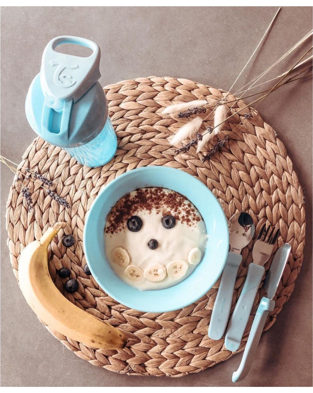 Twistshake ανοξείδωτο σετ κουτάλι, μαχαίρι, πιρούνι 12m+ pastel blue 32-08-78210 - Twistshake