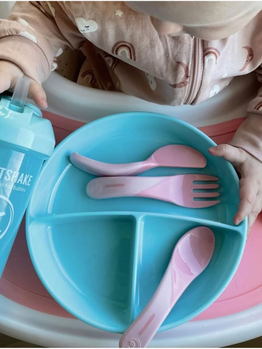 Twistshake σετ κουτάλι, μαχαίρι, πιρούνι 6m+ pastel pink 32-08-78199 - Twistshake