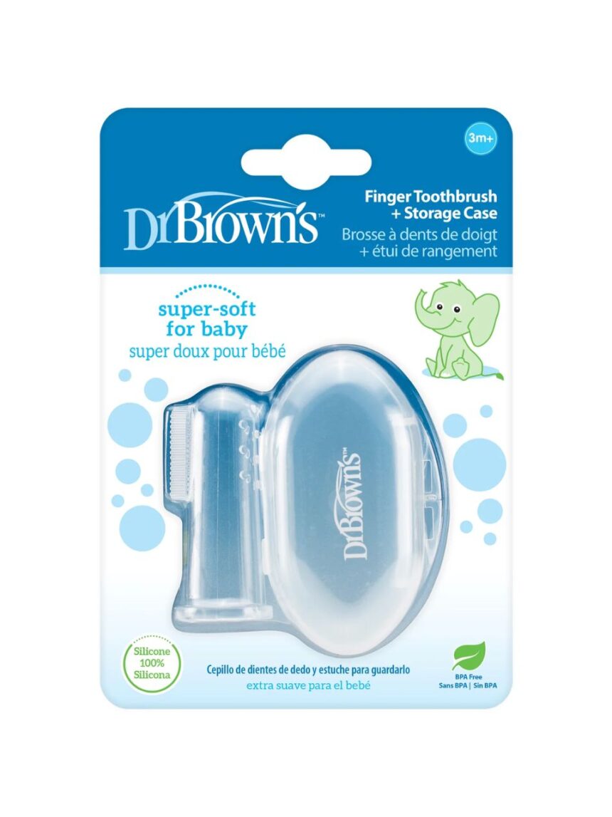 Dr. brown's βρεφική δακτυλική οδοντόβουρτσα σιλικόνης 3m+ 112.70.1hc.248 - Dr Browns