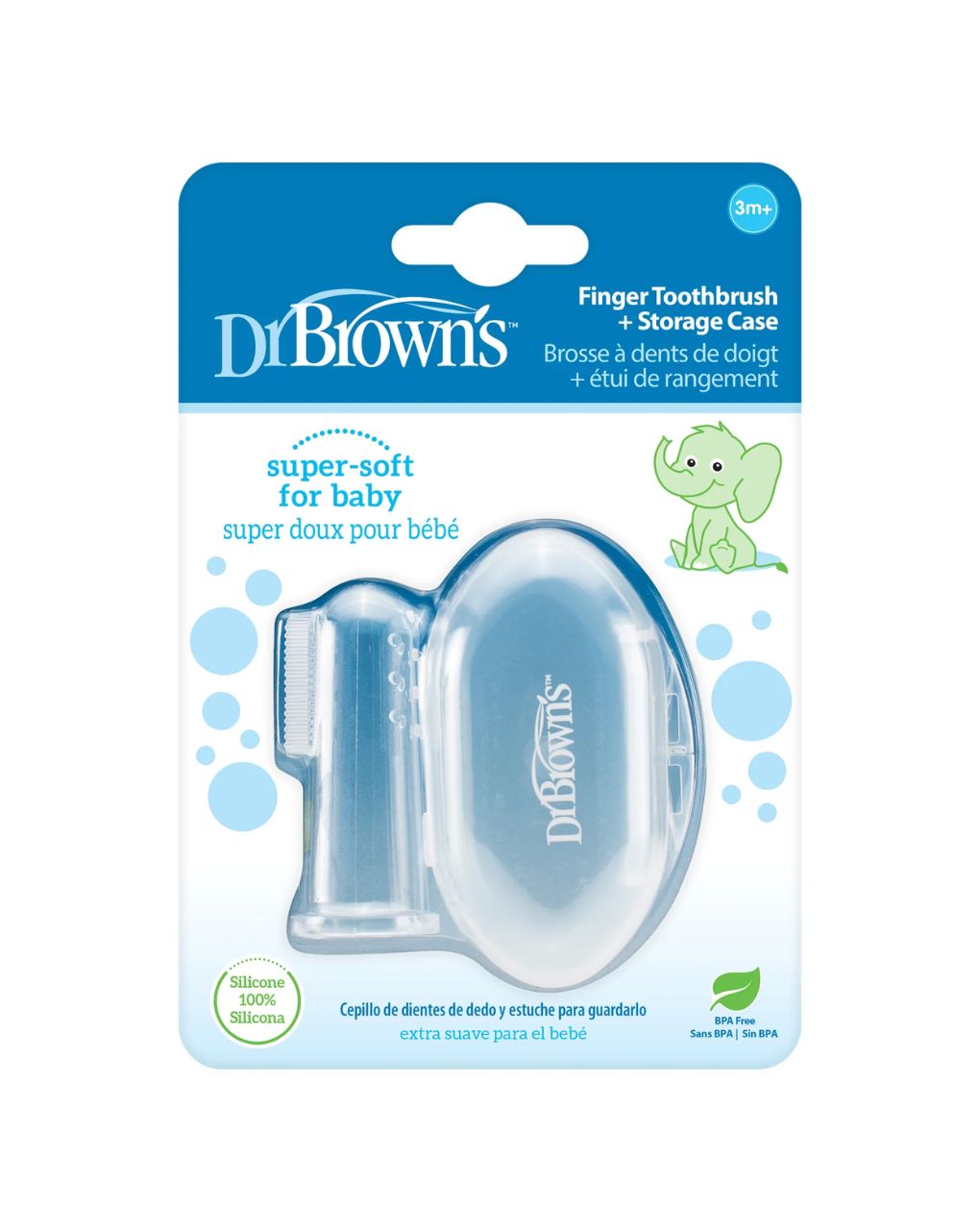 Dr. brown's βρεφική δακτυλική οδοντόβουρτσα σιλικόνης 3m+ 112.70.1hc.248 - Dr Browns