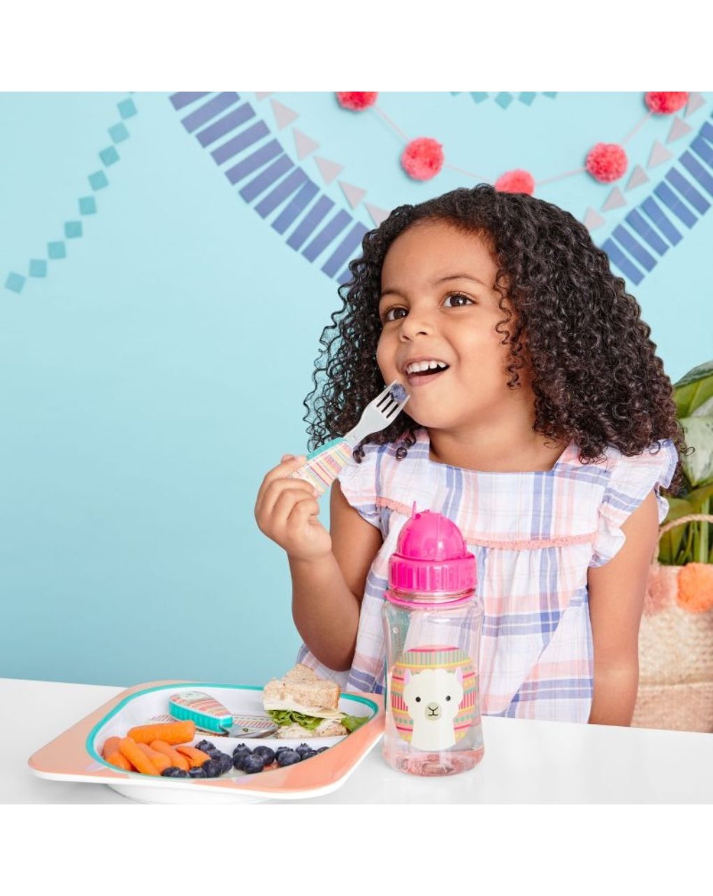 Skip hop zoo utensil σετ κουτάλι & πιρούνι llama 29-2903004-28 - SKIP HOP